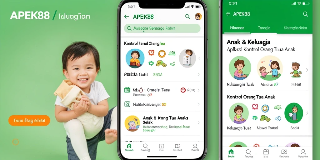 Tampilan antarmuka APEK88 yang ramah pengguna untuk kontrol orang tua.