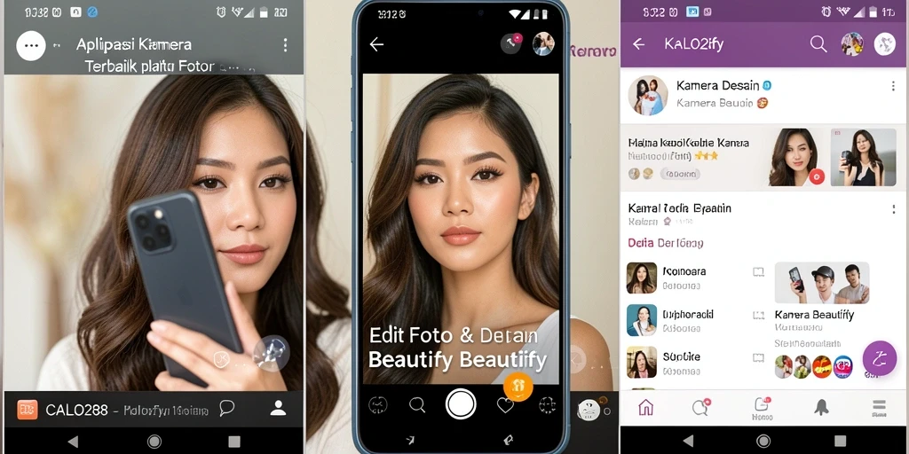 Antarmuka CALO288 yang menarik untuk fitur Kamera Beautify.