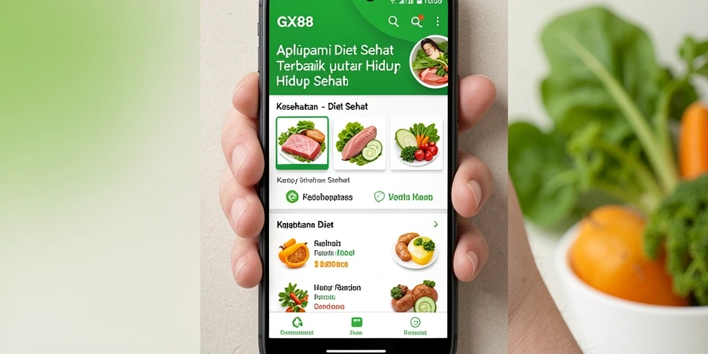 Tampilan antarmuka GX88 yang intuitif untuk Diet Sehat.