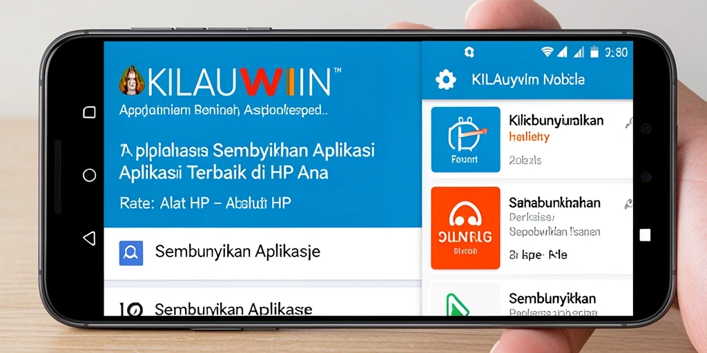 Tampilan antarmuka utama KILAUWIN yang sederhana dan mudah digunakan.