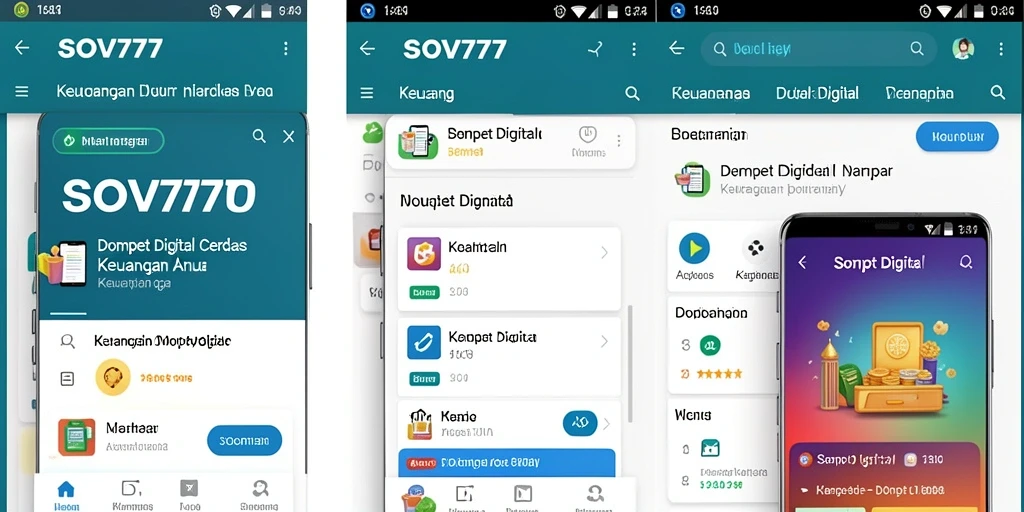 Antarmuka pengguna SOV777 yang modern dan mudah digunakan.